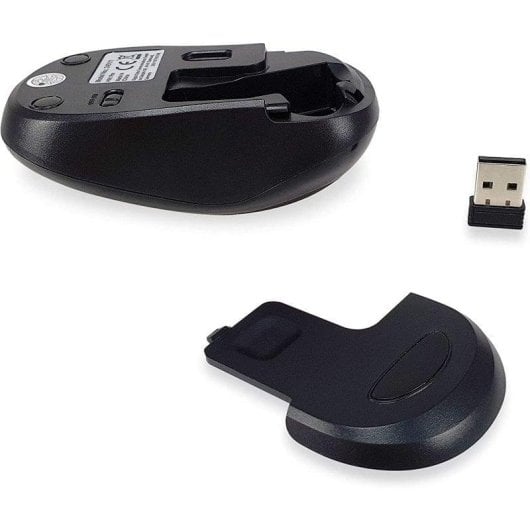 Ratón Equip 245112 Ambidextro RF inalámbrico 1200 DPI Azul con nano receptor
