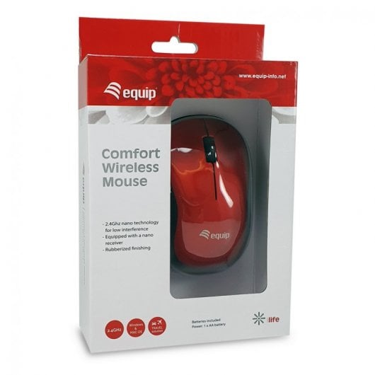 Equipaggia Mouse Wireless 1200 DPI Rosso