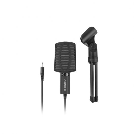 Natec ASP Micrófono de Condensador Cardioide Negro