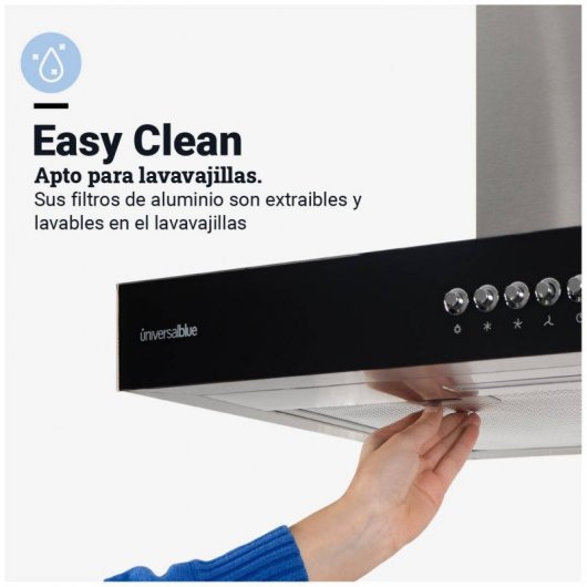 Universal Blue Kenia 4060 Campana Decorativa 60cm Cristal Negro