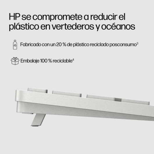 HP 970 Teclado Inalámbrico Bluetooth Plata