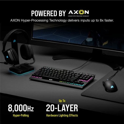 Corsair K70 RGB TKL Champion Series Commutateur de clavier de jeu mécanique Cherry MX Rouge Noir