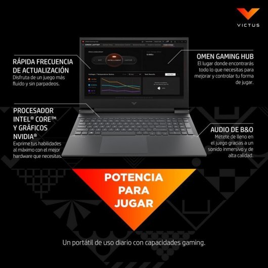 HP Victus 16-d0055ns Intel Core i7-11800H/16GB/512GB SSD/RTX 3050/16.1"