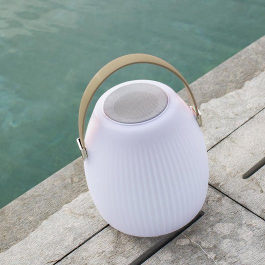 Lumisky Mini May Play Altoparlante Bluetooth LED Bianco/Grigio 23 cm