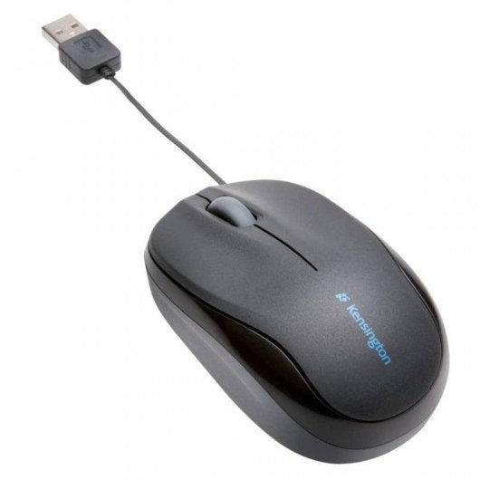 Ratón Kensington Pro Fit USB Retráctil 1000 DPI Noir