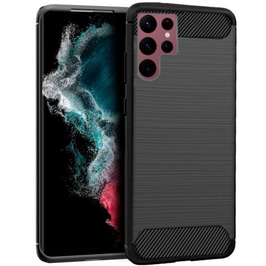 Fantastica custodia in carbonio nero per Samsung Galaxy S22 Ultra S908