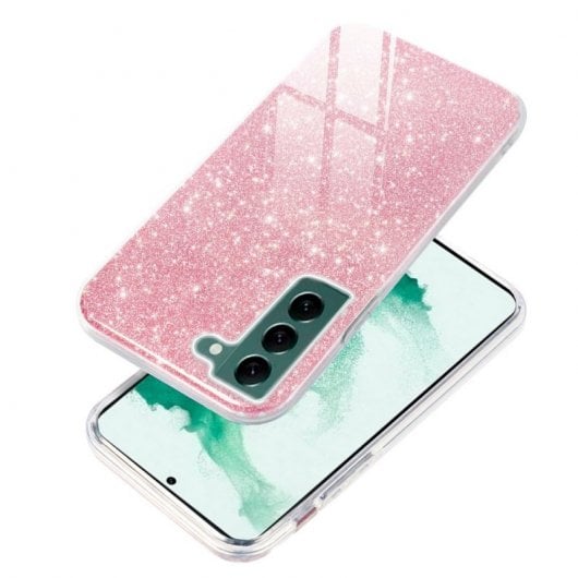 Coque Cool Pink Glitter pour Samsung Galaxy S22 Plus S906