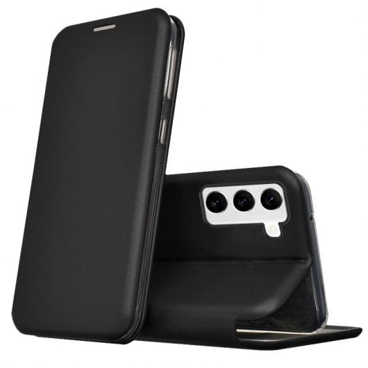 Cool Funda Flip Cover Elegance Negro para Samsung Galaxy S22 S901
