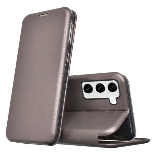 Cool Funda Flip Cover Elegance Plata para Samsung Galaxy S22 S901