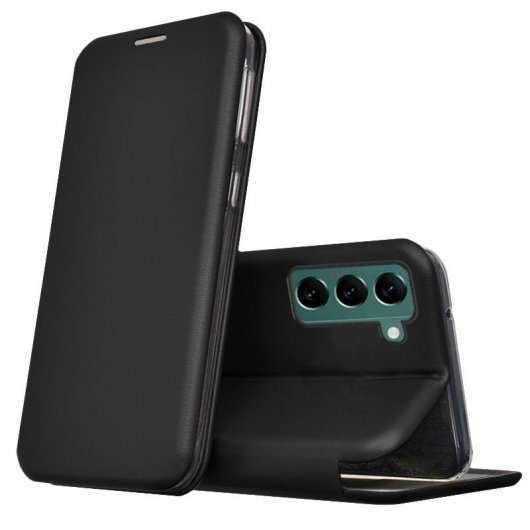 Cool Case Flip Cover Elegance Noir pour Samsung Galaxy S22 Plus S906
