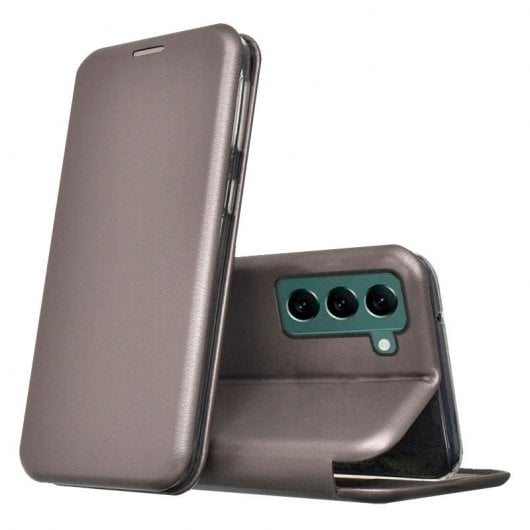 Cool Flip Cover Elegance Capa para Samsung Galaxy S22 Plus S906 Prateada