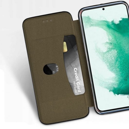 Cool Flip Cover Elegance Capa para Samsung Galaxy S22 Plus S906 Prateada