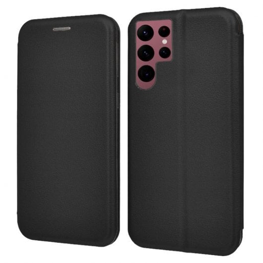 Cool Case Flip Cover Elegance Noir pour Samsung Galaxy S22 Ultra S908