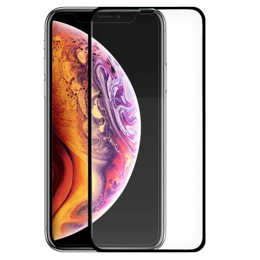 Fantastica protezione per schermo in vetro temperato nero 3D completo per iPhone XS Max/iPhone 11 Pro Max