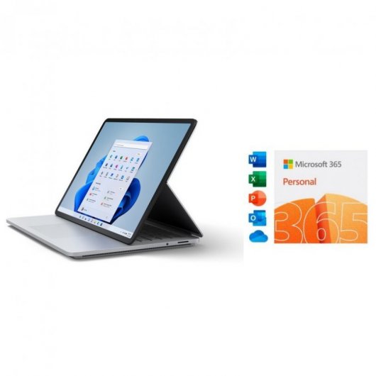 Microsoft Surface Laptop Studio Intel Core i7-11370H/32GB/2TB SSD/RTX 3050Ti/14.4" Táctil Platino+Microsoft 365 Personal