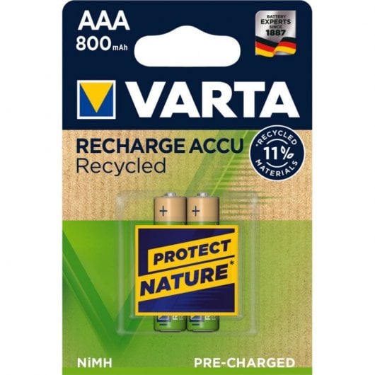 Batterie ricaricabili AAA riciclate Varta 800 mAh 2 unità