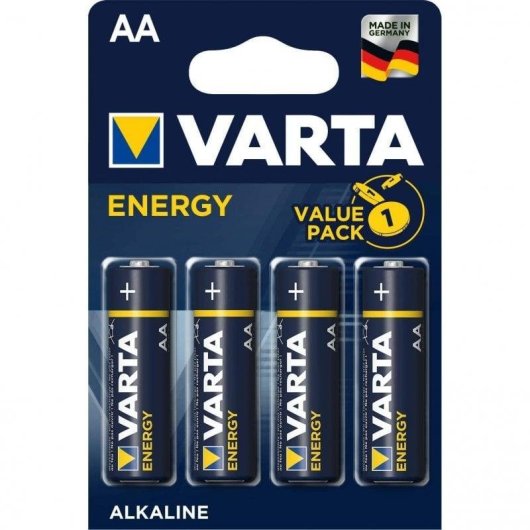 Pile Alcaline AA Varta Energy Pack 4 Unidades