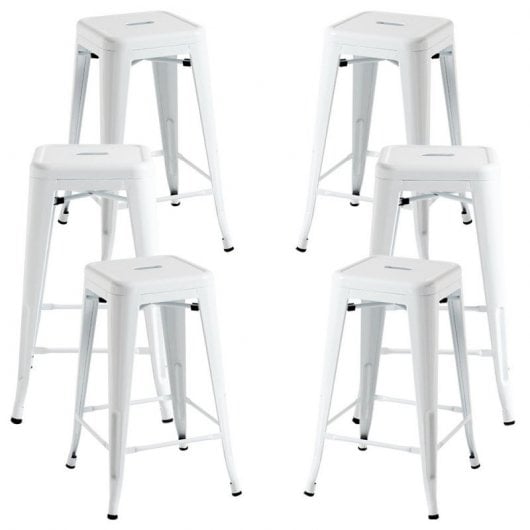 Packs Taburetes Bajos - Pack 6 Taburetes Torix Bajos - Blanco
