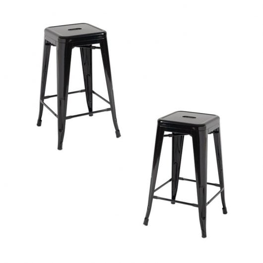 Packs Taburetes Bajos - Pack 2 Taburetes Torix Bajos - Negro