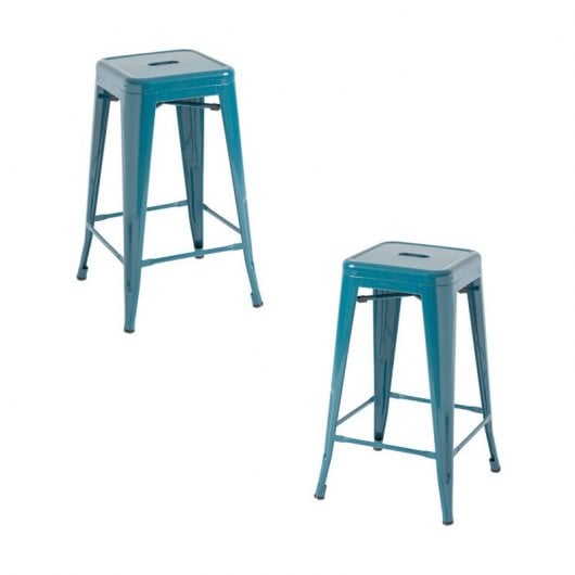 Packs Taburetes Bajos - Pack 2 Taburetes Torix Bajos - Verde Azulado