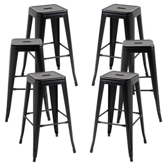 Packs Taburetes Altos - Pack 6 Taburetes Torix Altos - Negro Mate