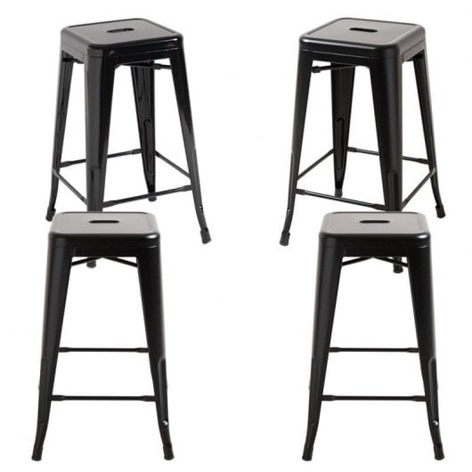 Packs Taburetes Bajos - Pack 4 Taburetes Torix Bajos - Negro