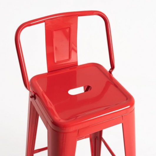 Packs Taburetes Altos - Pack 4 Taburetes Torix Respaldo - Rojo