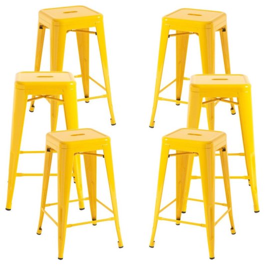 Packs Taburetes Bajos - Pack 6 Taburetes Torix Bajos - Amarillo