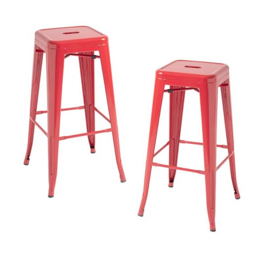 Packs Taburetes Altos - Pack 2 Taburetes Torix Altos - Rojo