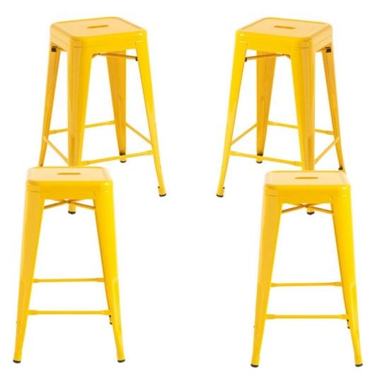 Packs Taburetes Bajos - Pack 4 Taburetes Torix Bajos - Amarillo