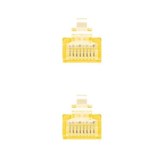 Câble réseau Nanocable RJ45 Cat.6 25cm UTP jaune cuivre OFC