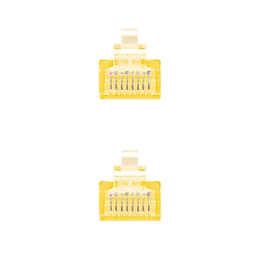 Câble réseau Nanocable RJ45 Cat.6 25cm UTP jaune cuivre OFC
