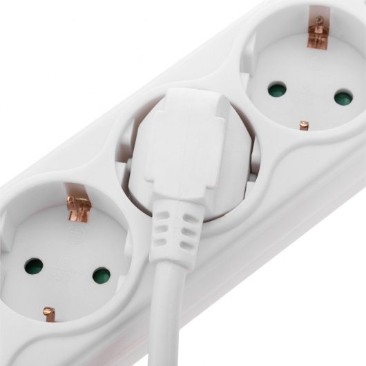 REGLETA 6 TOMAS CON INTERRUPTOR SILVER 1,5 METROS BLANCO