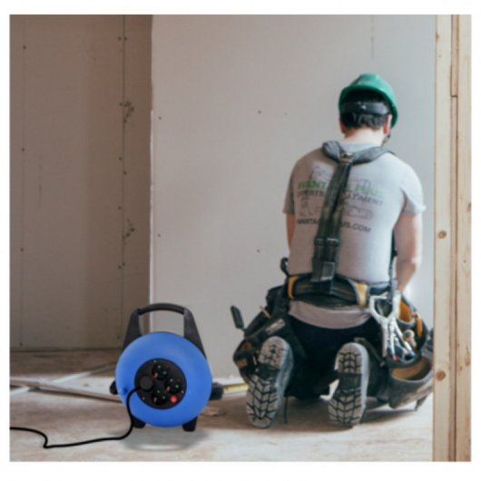 Enrouleur de câble Silver Electronics 4 prises Schuko 10m bleu
