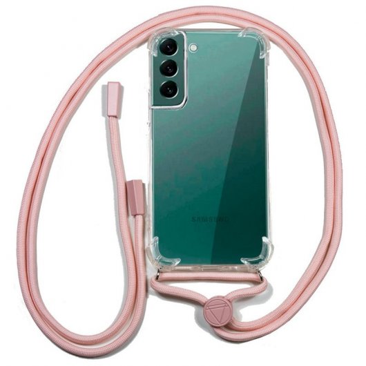 Capa de cordão rosa legal para Samsung Galaxy S22 Plus S906