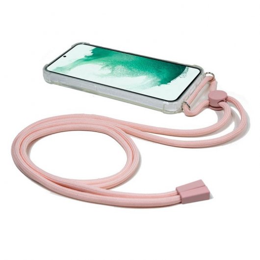 Capa de cordão rosa legal para Samsung Galaxy S22 Plus S906