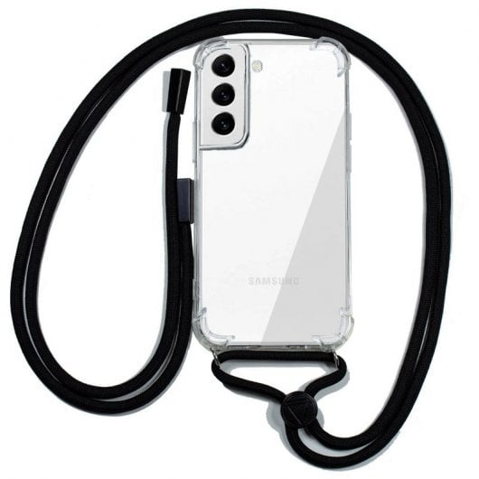 Fantastica custodia con cordino nero per Samsung Galaxy S22 S901