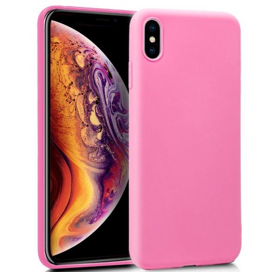 Cool Funda Silicona Rosa para iPhone XS Max