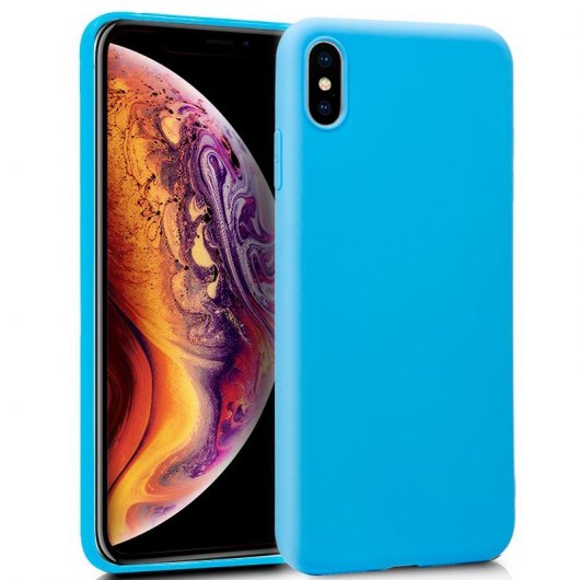 Cool Funda Silicona Celeste para iPhone XS Max