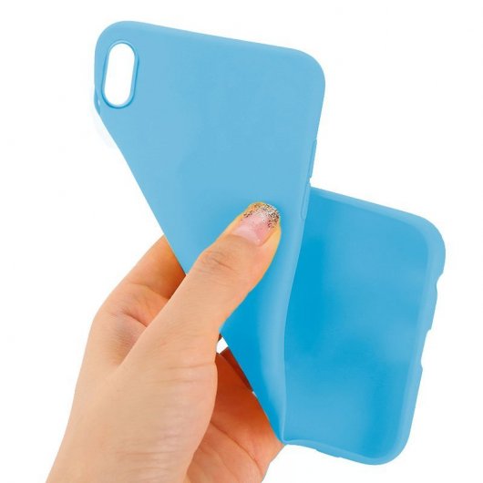 Cool Funda Silicona Celeste para iPhone XS Max