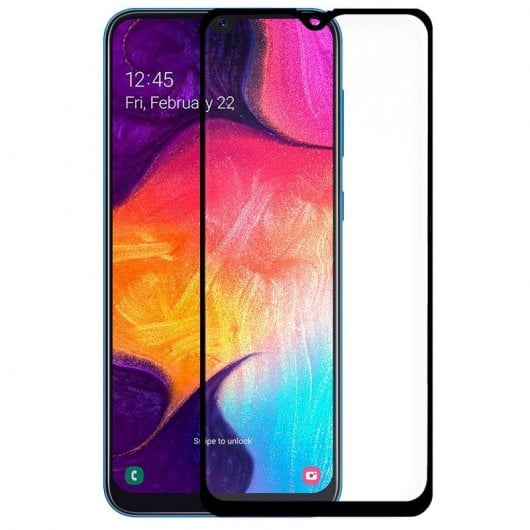Cool Protetor de tela de vidro temperado preto completo 3D para Samsung Galaxy A50/A30s/M21/M31 A505