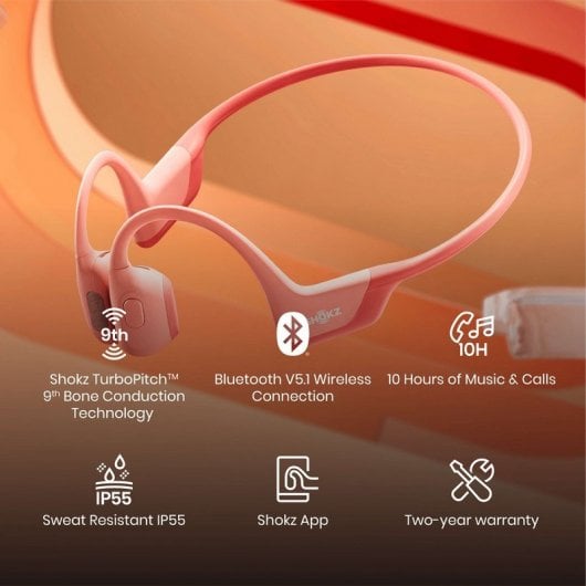 SHOKZ OpenRun Pro Kopfhörer Kabellos Nackenband Anrufe/Musik Bluetooth Pink