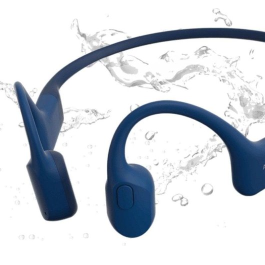 Auriculares Shokz OpenRun inalámbricos Bluetooth deportivos con cancelación de ruido y protección IP67 azul