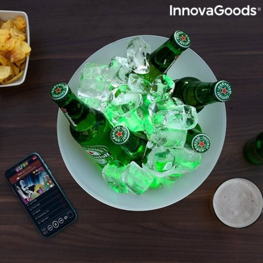 InnovaGoods Sonice Cubitera LED con Altavoz 5W