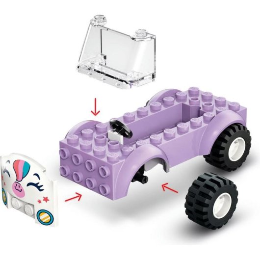 Set de construcción LEGO Friends 42675 Unicornio Kitty y Camión de Tartas 67 piezas