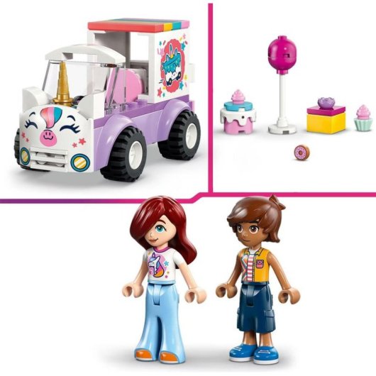 Set de construcción LEGO Friends 42675 Unicornio Kitty y Camión de Tartas 67 piezas