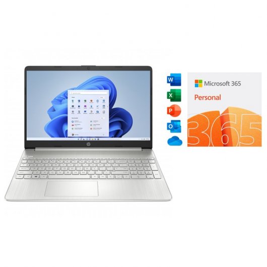 HP 15S-fq2159ns Intel Core i3-1115G4/8GB/256GB SSD/15.6" + Microsoft 365 Personal 12 Meses