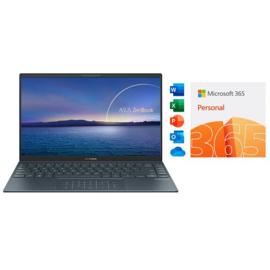 ASUS Zenbook 14 UM425UAZ-KI016T AMD Ryzen 7 5700U/16GB/512GB SSD/14" + Microsoft 365 Personal 1 Año