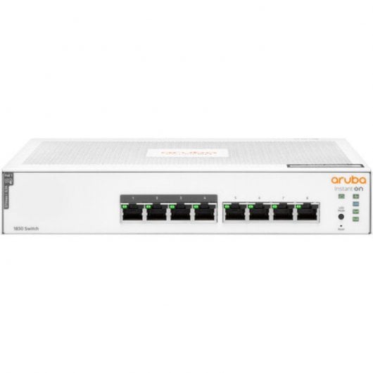 HPE Instant On 1830 Switch 8 Puertos 4p Clase 4 PoE 65W Gestionado L2 Gigabit Ethernet 1U