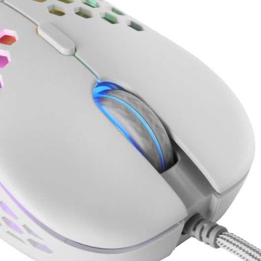 Mouse da gioco Mars Gaming MM55W RGB 12800 DPI Bianco